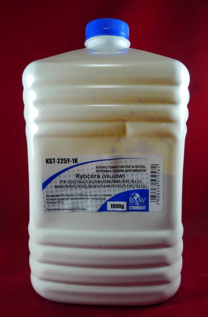 KST-225Y-1K Тонер для Kyocera TK-895/5140/5150/5215/5270/5280/5290/5305/8115/8325 Yellow (Tomo VF03-Y) (кан.  1кг)  B&W