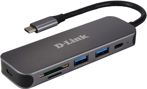 D-Link DUB-2325/A2A Концентратор с 2 портами USB 3.0, 1 портом USB Type-C, слотами для карт SD и microSD и разъемом USB Type-C