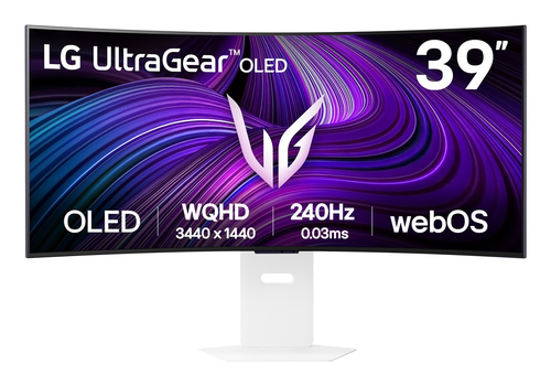 Монитор LG 39" 39GX90SA-W белый OLED LED 21:9 HDMI M/M матовая HAS Piv 275cd 178гр/178гр 3440x1440 240Hz G-Sync FreeSync Premium DP Quad 2K (1440p) USB 11.45кг