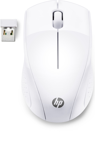 7KX12AA Мышь HP Wireless 220 белый оптическая (1200dpi) беспроводная USB для  ноутбука  (2but)
