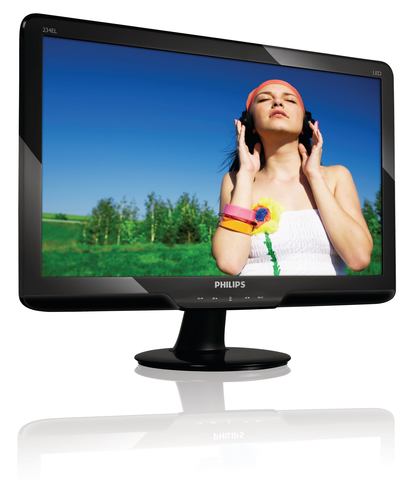 23"    ЖК монитор PHILIPS 234EL2SB/00 (LCD,  1920x1080,  D-Sub,  DVI, HDMI)