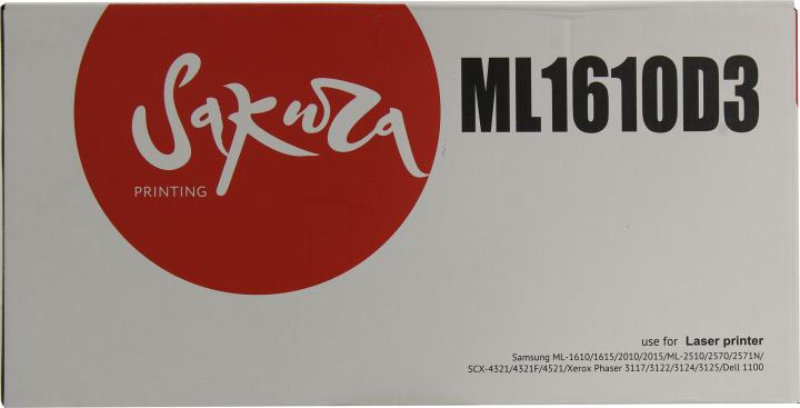 Картридж SAKURA ML1610D3 для  Samsung  ML-1610/1615/2010/2015/2510/2570,  SCX-4321/4521,Xerox Phaser3117/3122