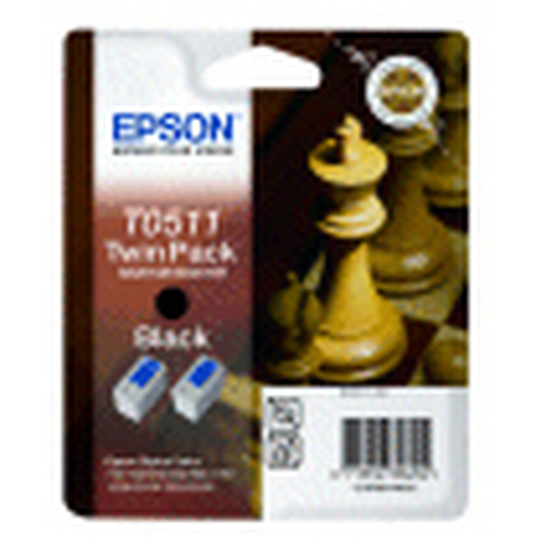 Картридж струйный EPSON (C13T05114210) Stylus Color 740/800/1520/Scan2000 и другие, черный, комплект 2 шт., оригинальный
