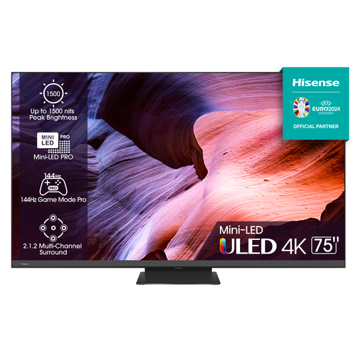 Телевизор LED Hisense 75" 75U8KQ темно-серый 4K Ultra HD 120Hz DVB-T DVB-T2 DVB-C DVB-S DVB-S2 USB WiFi Smart TV