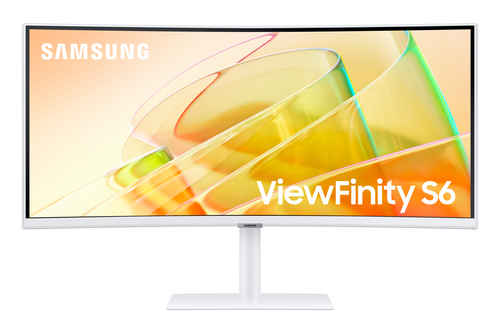 Монитор Samsung 34" ViewFinity S6 S34C650TAUXEN белый VA LED 5ms 21:9 HDMI M/M полуматовая HAS Piv 350cd 178гр/178гр 3440x1440 100Hz FreeSync DP Ultra WQHD USB 8.1кг