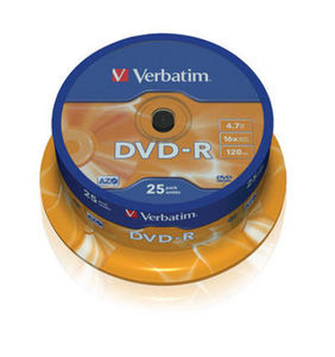 DVD-R Disc Verbatim   4.7Gb  16x  (уп. 25 шт) на  шпинделе (43522)