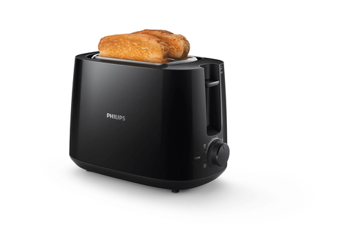 Тостер PHILIPS HD2581/90, 830 Вт, 2 тоста, 8 режимов, подогрев, разморозка, пластик, черный
