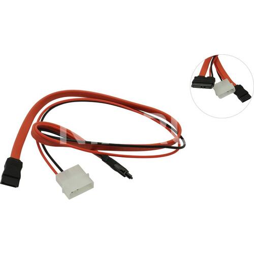 Кабель сдвоенный Slimline SATA 13F данные+питаниеGreenconnection <GC-ST302>