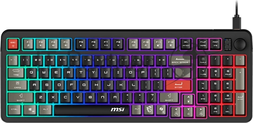 Клавиатура MSI Forge GK110 проводная, USB Type-A, чёрный
