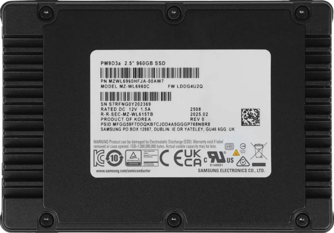SSD Samsung MZWL6960HFJA-00AW7, 960GB, PCIe 5.0 NVMe, 2.5"