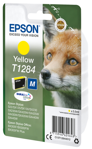 EPSON C13T12844011 / C13T12844010/4012  T1284 Картридж желтый, Y (cons ink)