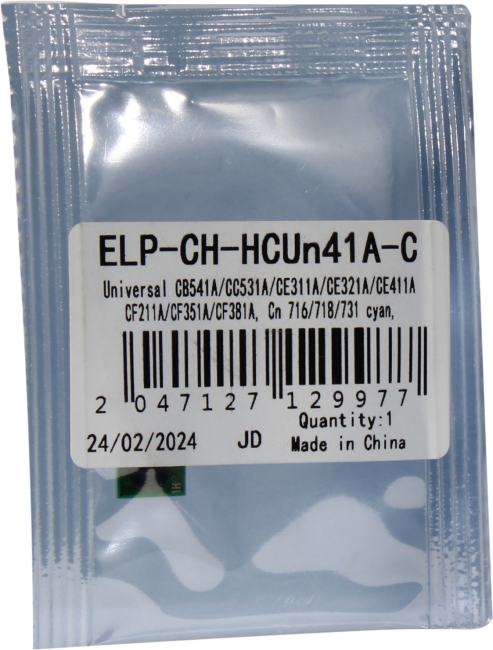 <ELP-CH-HCUn41A-C> Чип универсальный для  картриджей  CB541A/CC531A/CE311A/CE321A/CE411A/CF211A/CF351A/CF381A