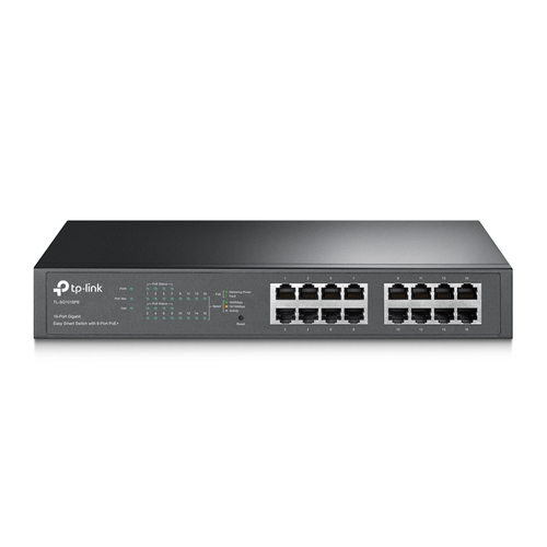 TL-SG1016PE - Коммутатор, TP-Link, TL-SG1016PE PoE+,16 портов 10/100/1000 Мбит/с с автосогласованием, авто-MDI/MDIX (разьёмы RJ45), РоЕ 150 Вт, Управляемый