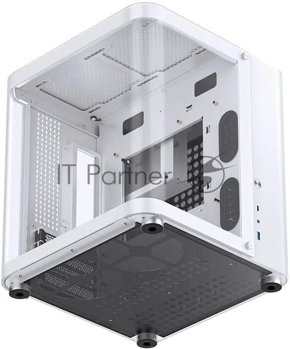Компьютерный корпус без блока питания JONSBO TK-1, Mini-Tower, TG, no fan, 1xUSB-A 3.2 + 1xUSB-C 3.2, mATX, mITX White