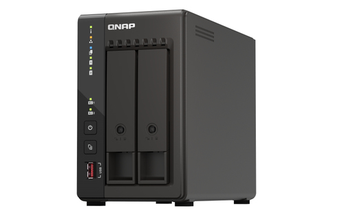 SMB QNAP TS-253E-8G NAS, 2-tray w/o HDD. 2xHDMI-port. 4-core Celeron J6412 2-2.6 GHz, 8Gb DDR, 2x2.5Gb LAN, 2 x M.2 2280 PCIe Gen 3 x2, 2x USB 3.2 Gen 2 (10Gbps) Port, 2x USB 2.0 port