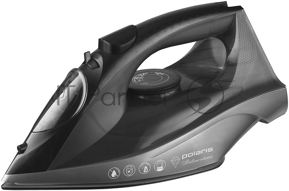 Утюг Polaris PIR 2430K черный, 2400 Вт, 50 г/мин, 165 г/мин, 270 мл