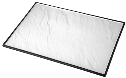 Блюдо для подачи SUNNEX CDP008W фарфор, H=15, L=350, B=250мм, белый, черный