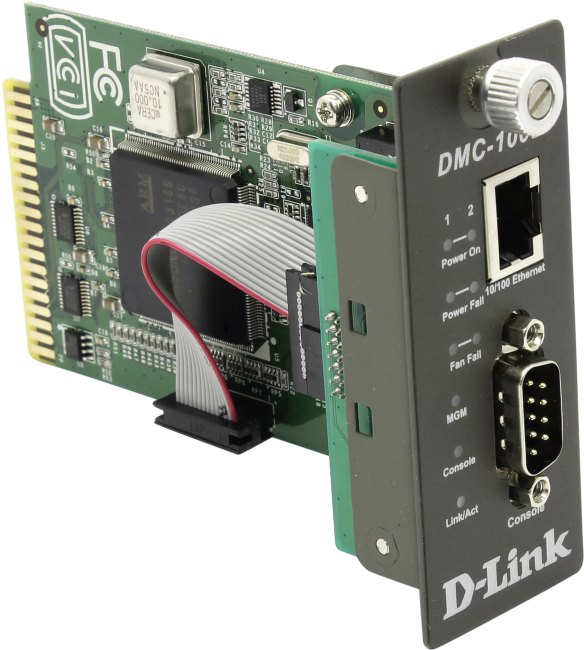 D-Link <DMC-1002> Web/SNMP/Console модуль управления  для  медиаконвертеров  (1UTP, RS232)