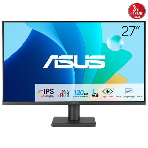 Монитор ASUS VA279HG (27", 16:9, IPS, 1ms(MPRT), 1920x1080, 120Hz, 300cd, 1500:1, 178°/178°, VGA/HDMI, Black)(90LM04J1-B02371)