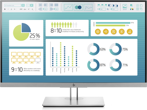 Монитор HP EliteDisplay E273 серебристый IPS 5ms 16:9 HDMI матовая HAS Pivot 250cd 178гр/178гр 1920x1080 D-Sub DisplayPort FHD USB 7.02кг