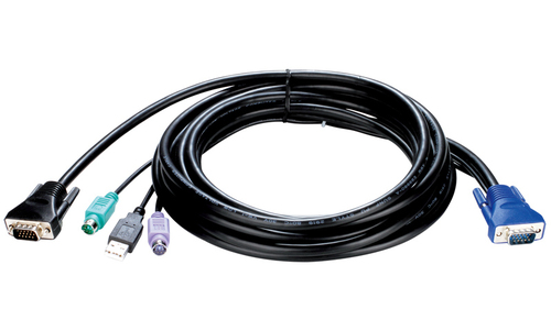 D-Link KVM-402 Кабель для KVM-переключателей KVM-440/450 длиной 3 м с разъемами PS2