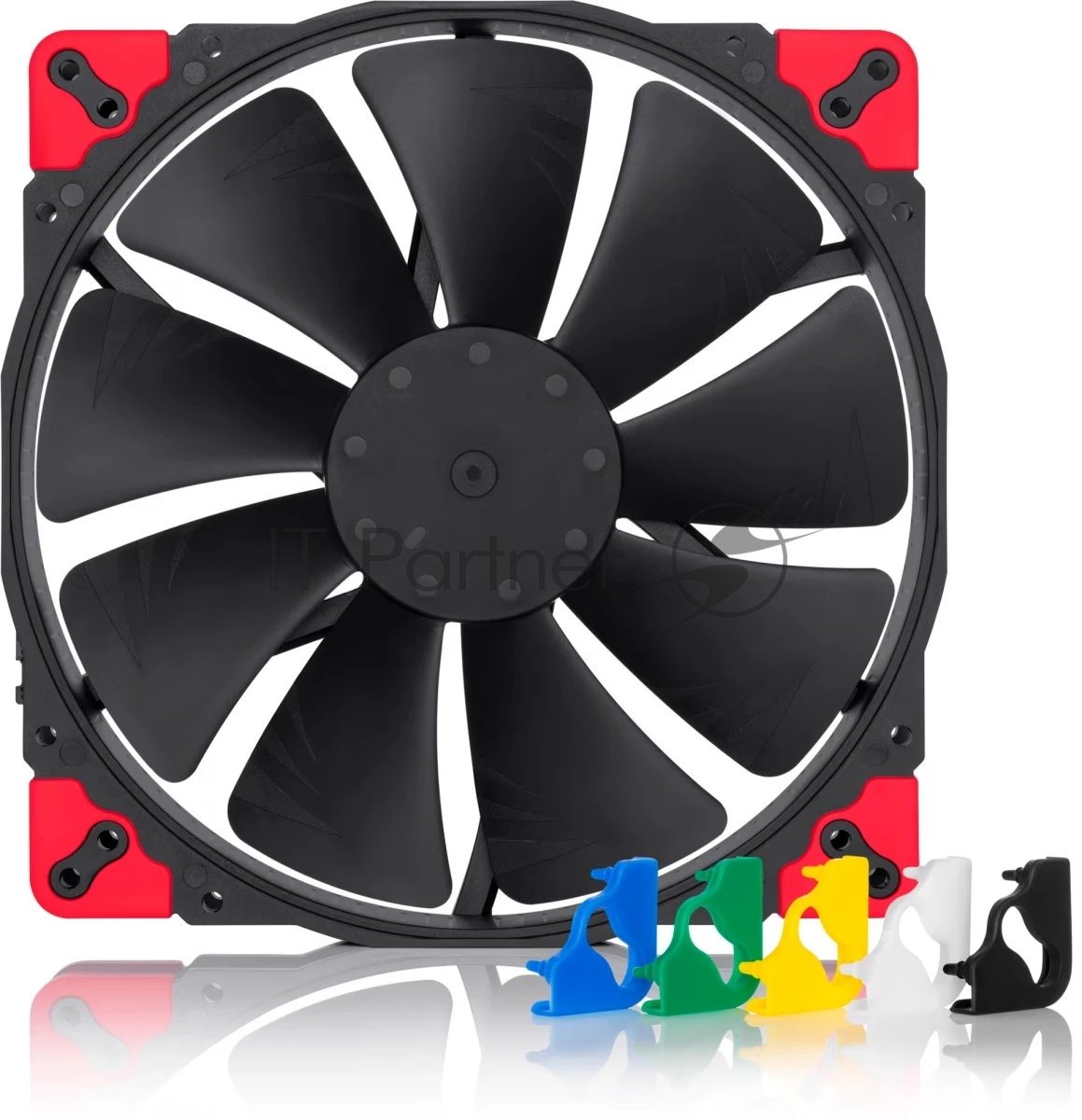 Вентилятор корпусной Noctua NF-A20 PWM chromax.black, 200 мм, 350-800 об/мин, 18.1 дБ, 4-pin PWM, без подсветки, черный
