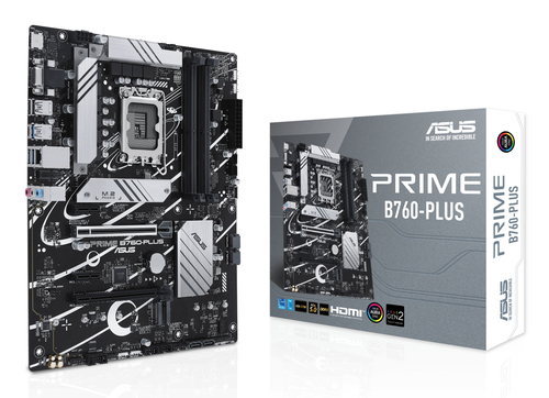 Материнская плата ASUS PRIME B760-PLUS LGA1700 ATX 4xDDR5 2xPCIEx16 2xPCIEx1 3xM.2 USB-C DP HDMI VGA 2.5GLAN (90MB1EF0-M1EAY0)