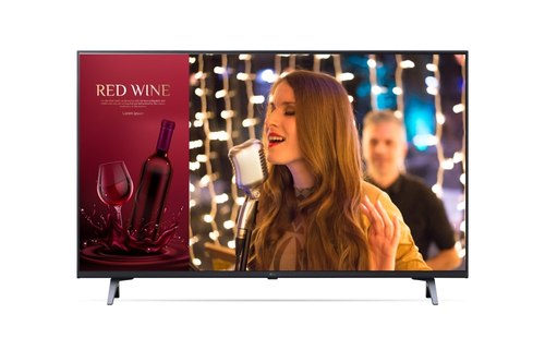 коммерческий ТВ Коммерческий ТВ LG 43", UHD; 300 кд/м2; ОС webOS 25; Wi-Fi, Bluetooth; Динамики; DVB-T2/C/S2; IPTV; точка доступа; Ориентация установки - альбомная