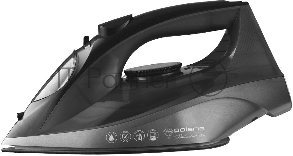 Утюг Polaris PIR 2430K черный, 2400 Вт, 50 г/мин, 165 г/мин, 270 мл