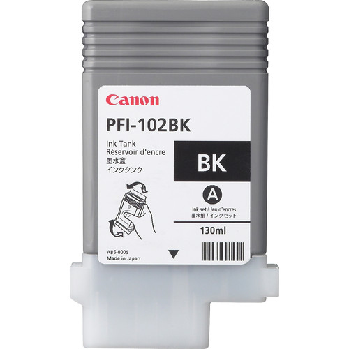 Картридж струйный Canon PFI-102Bk (0895B001) черный (130 мл.) для Canon iPF605, iPF610, iPF650, iPF655, iPF710, iPF750, iPF755, LP17, iPF510