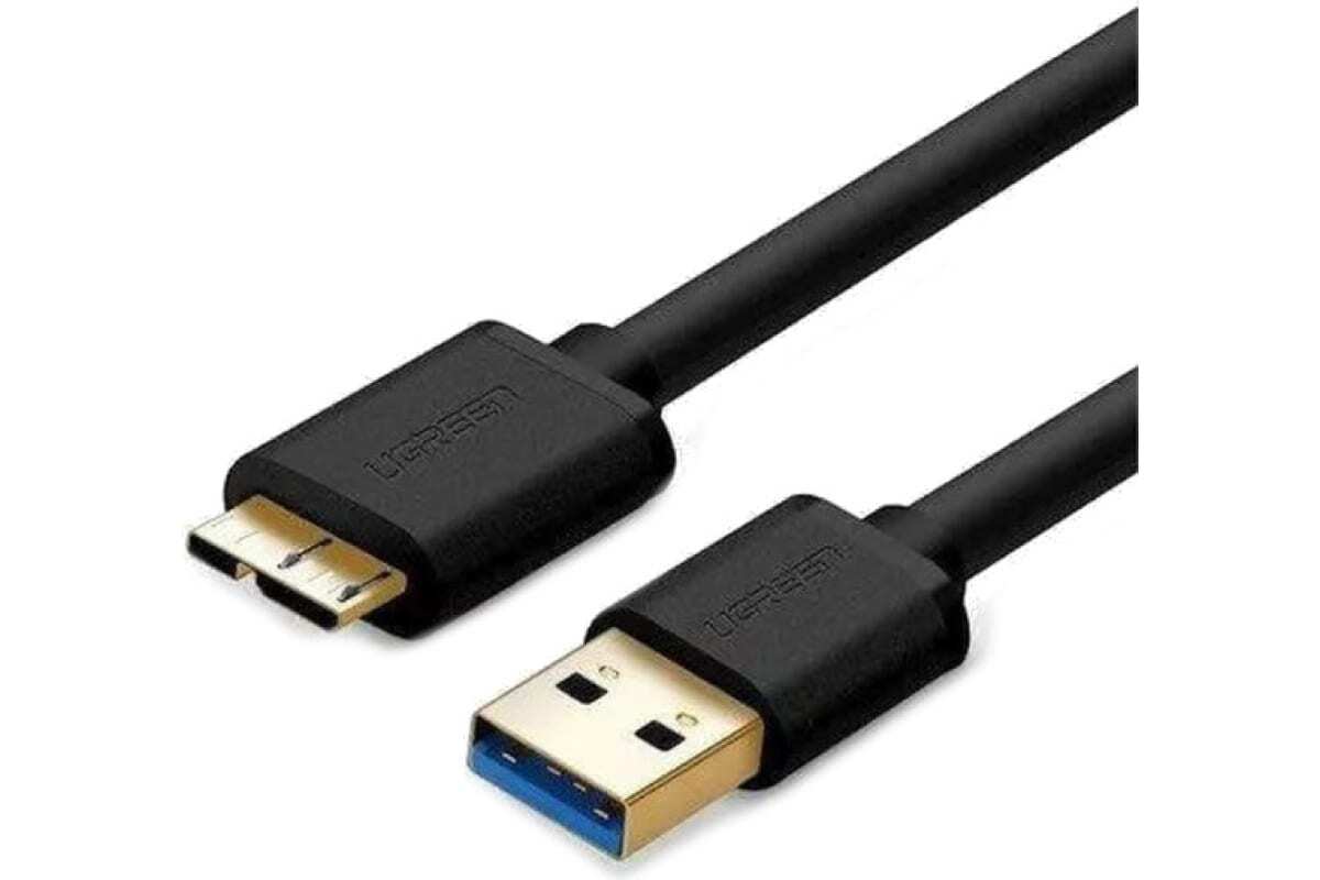 10840_ Кабель UGREEN US130 (10840) USB 3.0 A Male to Micro USB 3.0 Male Cable. Длина:  0,5  м.  Цвет: черный