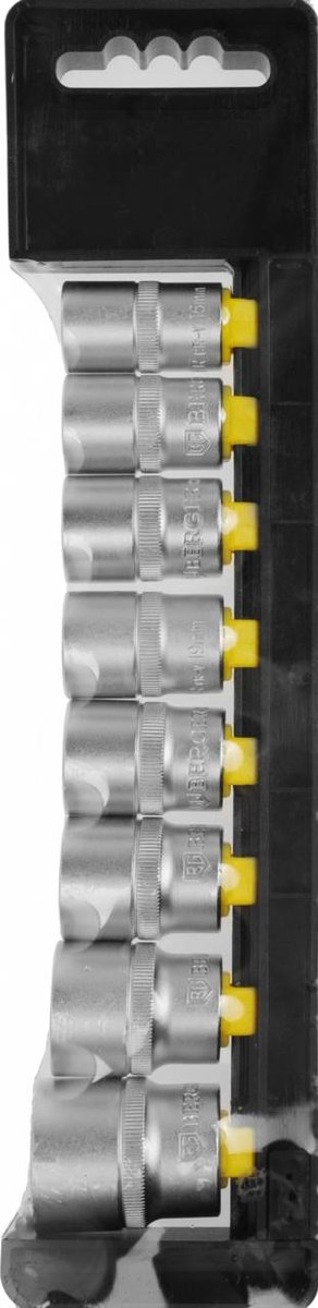 Набор головок BERGER BG2029, 1/2" superlock, 8 предметов, 16-27мм