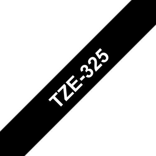Картридж для Brother TZe-325 (TZ325) с ламинированной лентой,9 мм (8м, белый текст на черном) MyLabel