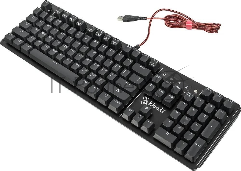 Клавиатура проводная A4 B975 механическая черный USB Gamer LED (подставка для запястий)
