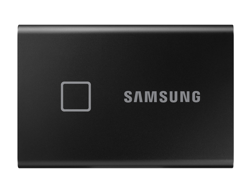 Твердотельный диск 500GB Samsung Т7 Touch MU-PC500K, 3D NAND TLC, USB 3.2 Type-C [R/W - 1050/1000 MB/s] Black/EU