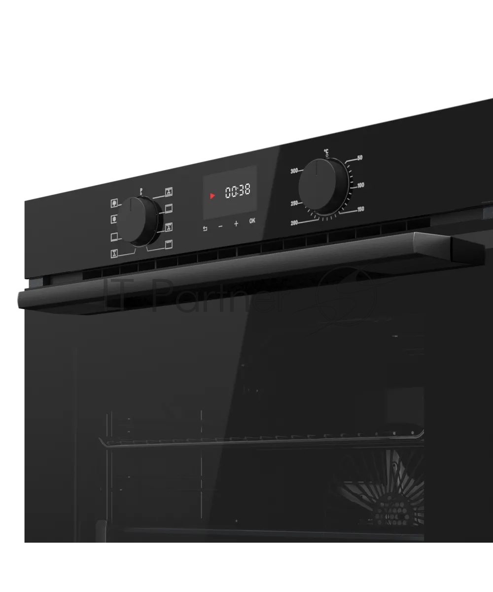Духовой шкаф Kuppersberg HF 608 Black, доводчик двери, цвет черный, цвет фурнитуры черный
