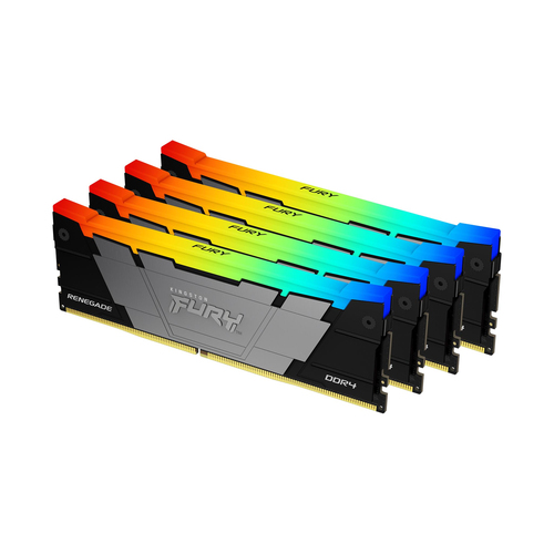 Память DDR4 4x32GB 3600MHz Kingston KF436C18RB2AK4/128 Fury Renegade RGB RTL Gaming PC4-28800 CL18 DIMM 288-pin 1.35В dual rank с радиатором Ret