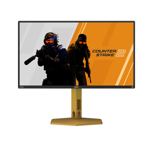 Монитор 24.5" AOC CS25G IPS (Fast IPS), 1920x1080, 300Hz, 1ms, 400сd/m, 1000:1, 2xHDMI(2.0), DP(1.4), Pivot, InPSU,, Vesa 100, Black/Orange