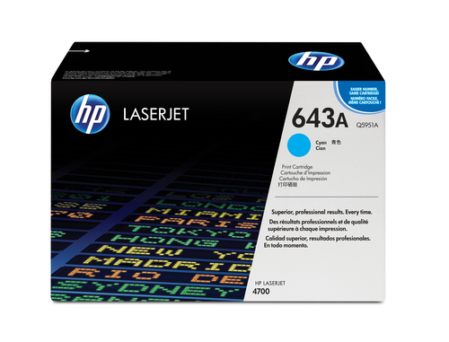 Тонер-картридж HP 643A Cyan для CLJ 4700 (10000 стр) ( Q5951A )