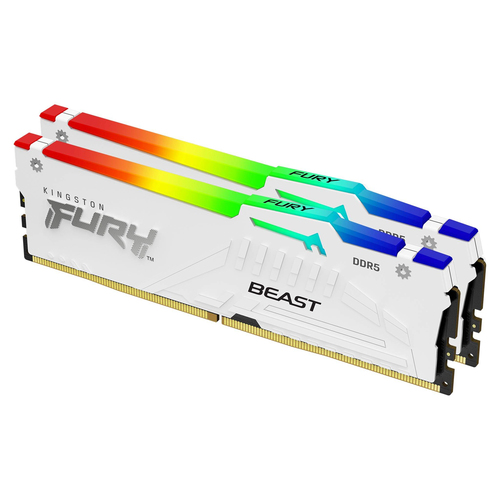 Память DDR5 2x16GB 5600MHz Kingston KF556C40BWAK2-32 Fury Beast RGB RTL Gaming PC5-44800 CL40 DIMM 288-pin 1.25В kit single rank с радиатором Ret