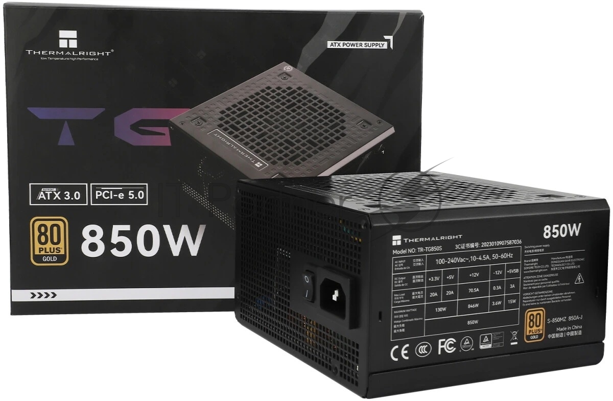 Блок питания Thermalright TR-TG 850S, 850Вт, 80+ Gold, ATX 3.0