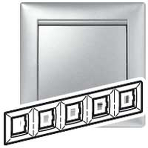 Legrand 770155 Valena Рамка  5  постов  гор., алюм.