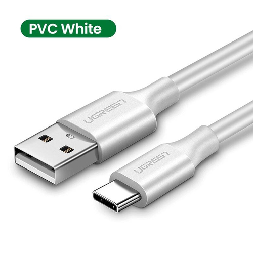 Кабель UGREEN US287 (60121) USB-A 2.0 to USB-C Cable Nickel Plating. Длина 1 м. Цвет: белый