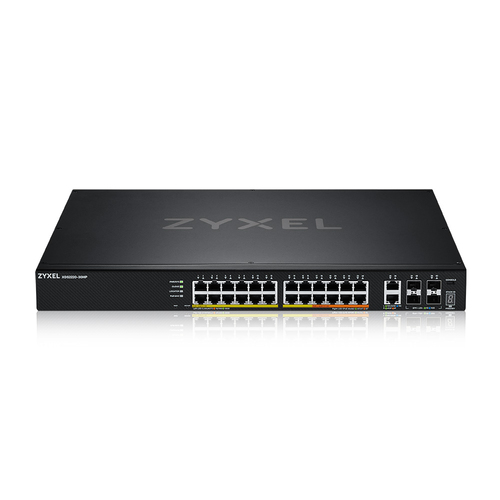 XGS2220-30HP-EU0101F - L3 Access Gigabit PoE Switch Zyxel NebulaFlex Pro XGS2220-30HP, 24xRJ-45: 1G (16xPoE+, 8xPoE++), 2xRJ-45: 1/2.5/5/10G PoE++, 4xSFP+, 400W PoE budget, stackable (up to 4), rack 19"