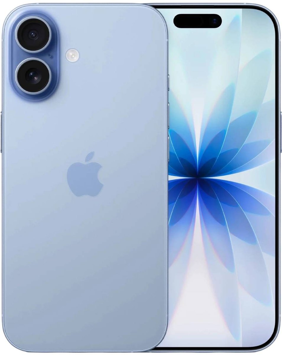 Смартфон Apple A3520 iPhone 17 256Gb 8Gb голубой моноблок 3G 4G 1Sim 6.3" 1206x2622 iOS 26 48Mpix 802.11 a/b/g/n/ac/ax/be NFC GPS Protect