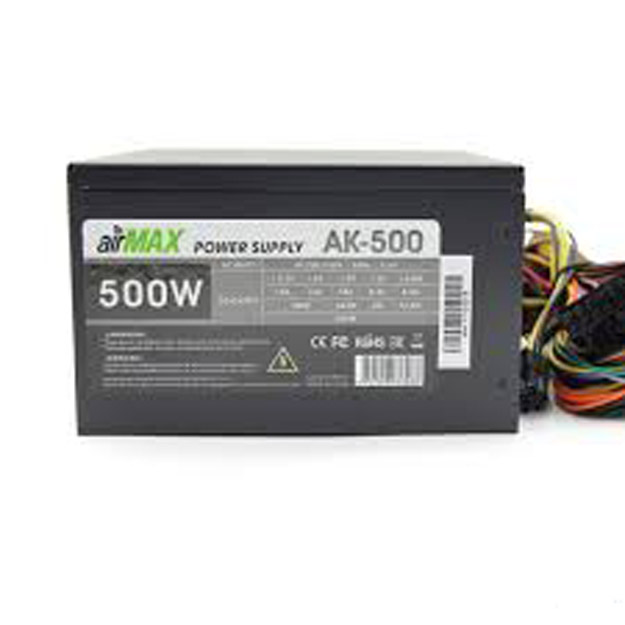 AirMax AK-500W Блок питания 500W ATX (24+4+6пин, 120mm (SCP)\(OVP)\(OCP)\(UVP)\ATX 12V v.2.3)