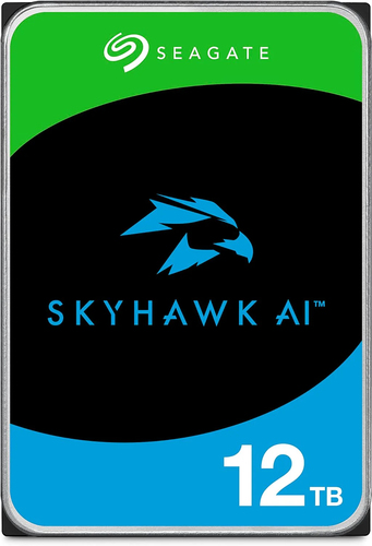Диск HDD Seagate - SkyHawk AI, для систем видеонаблюдения, SATA, 6 Гб/с, 3.5", 12 ТБ, 7200 rpm, 256MB, ST12000VE003