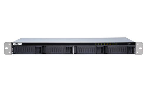 QNAP TS-431XeU-2G Сетевое хранилище, 4 отсека для HDD, 10 GbE SFP+, стоечное исполнение, 1 блока питания. ARM Cortex-A15 Annapurna Labs AL-314 1,7 ГГц, 2 ГБ. Направляющие в комплект поставки не