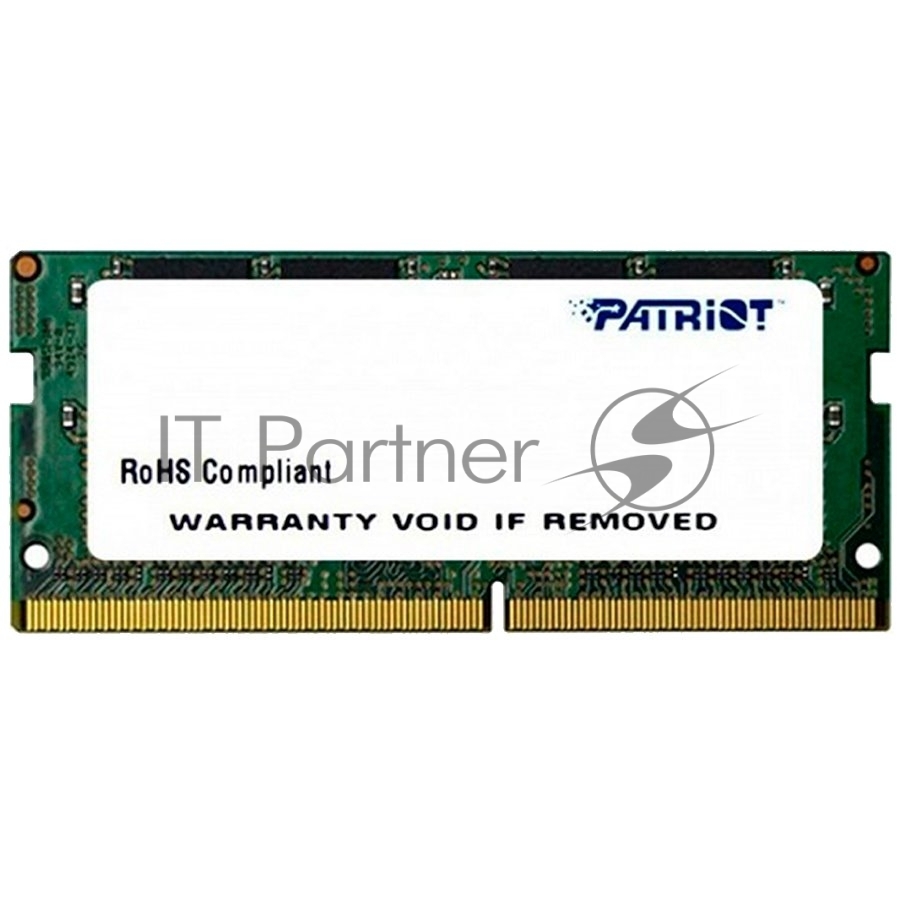 Оперативная память Patriot Signature, DDR4, 4GB (1x4 GB), 2400 MHz, CL17, SO-DIMM