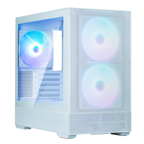 Компьютерный корпус ZALMAN P30 AIR, MATX, белый, WINDOW, 2xCombo (3.5'' or 2.5''), 3x2.5", 1xUSB TYPE-C, 1xUSB 3.0, FRONT 2x140мм ARGb, REAR 1x140мм ARGb